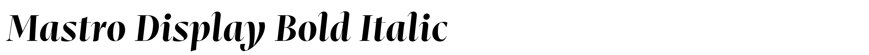 Mastro Display Bold Italic
